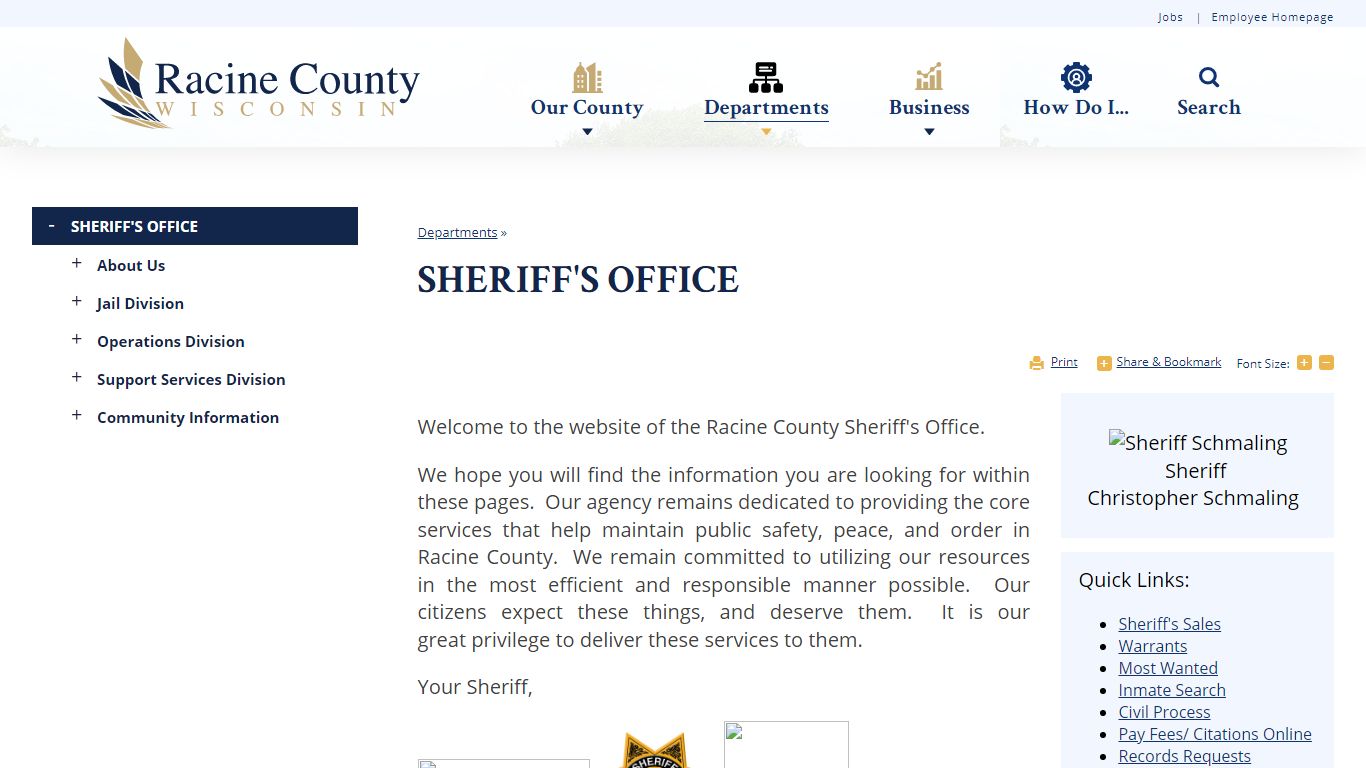 SHERIFF'S OFFICE | Racine County, WI